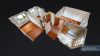Luxussanierte Dachgeschoss -Exklusive Traumwohnung mit großer Terrasse in Kleinmachnow - Bezugsfrei - Puppenhaus-Modell