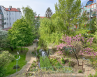 Bezugsfreie Loft-Wohnung in Architektenhaus in Wilmersdorf inkl. Aufzug, Tiefgarage, eigenem Park!! - Ausblick Balkon