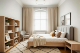 Einrichtungsbeispiel Schlafzimmer - Wohnen in der Belle Étage mit Blick auf den Landwehrkanal: Großzügige 4-Zimmer Wohnung mit Balkon