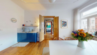 Küchen-/Essbereich - Mitten im begehrten Graefekiez! Großzügige 4,5-Zimmer Altbauwohnung mit Balkon und Fahrstuhl