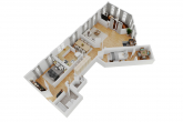 Vermietete 4-Zimmer-Wohnung mit Wintergarten und Loggia – Zentrale Lage am Halensee! - 3D-Grundriss_Original