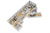 Vermietete 4-Zimmer-Wohnung mit Wintergarten und Loggia – Zentrale Lage am Halensee! - 3D-Grundriss_Varinate 2
