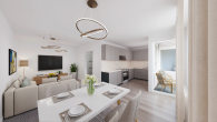 Bezugsfrei & Sanierungsbedürftig: Ihr City Apartment im Stephankiez - Visualisierung Wohnküche
