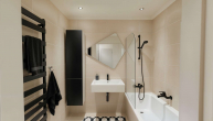 Sanierungsbeispiel Gäste WC - Loftartige 2-Zimmer Wohnung mit 2 Loggien und 2 PKW-Stellplätzen in Neukölln