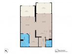 Grundriss - Loftartige 2-Zimmer Wohnung mit 2 Loggien und 2 PKW-Stellplätzen in Neukölln