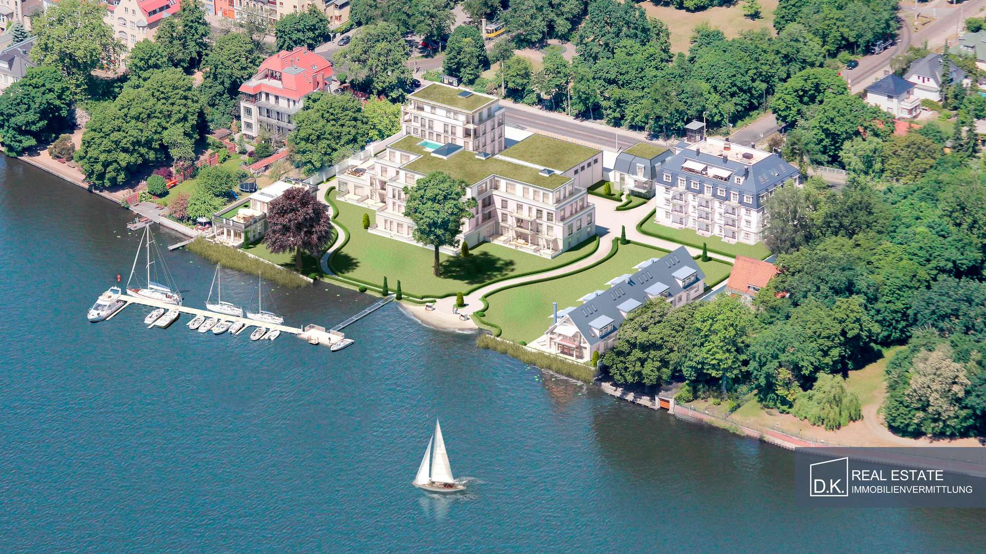 Luftansicht Müggelsee Residenzen Berlin