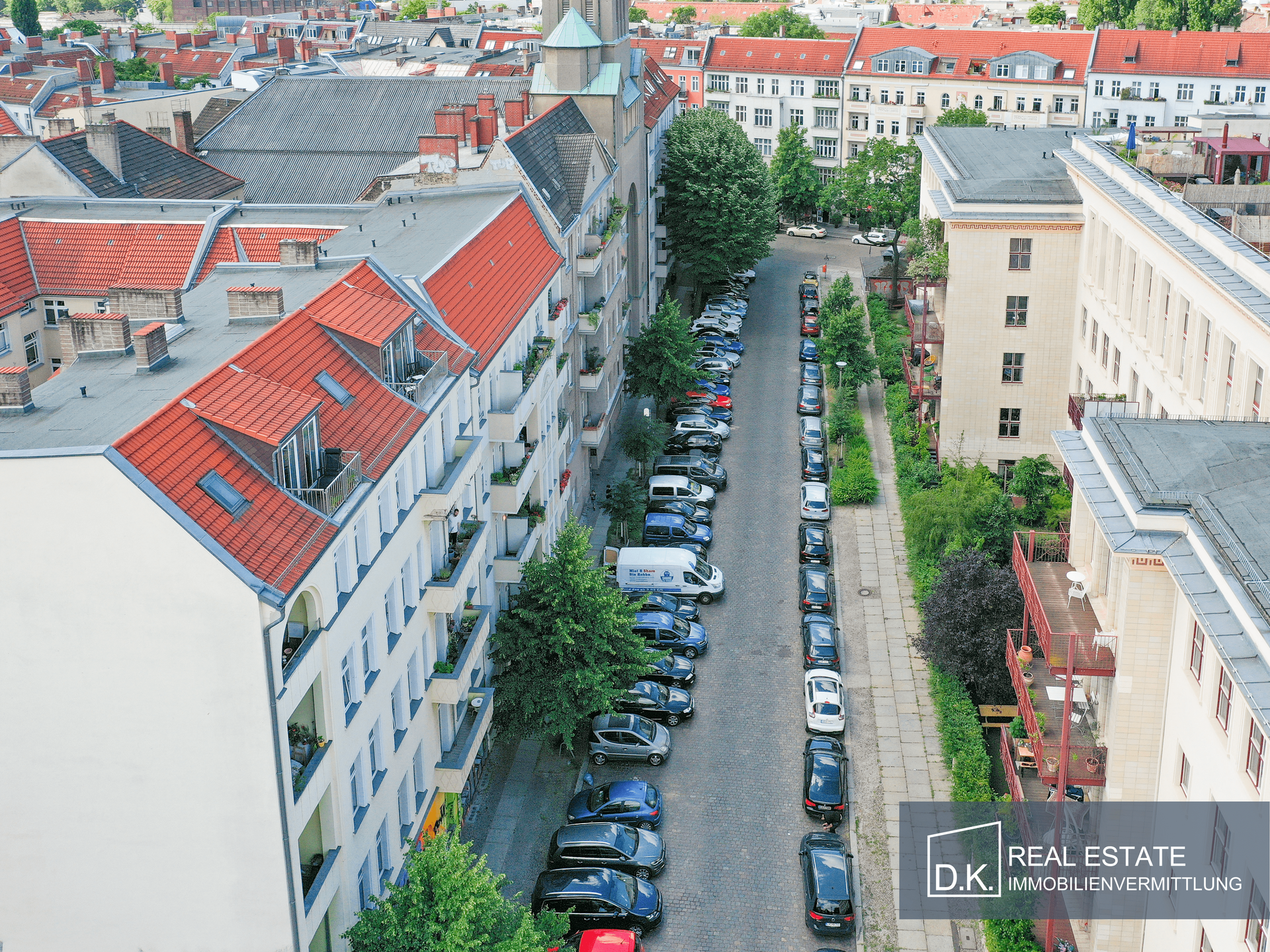 Luftaufnahme der Straße