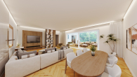 Sanierungsbedürftig: familienfreundliches Einfamilienhaus mit Garten und Garage in Berlin-Spandau - Einrichtungsbeispiel Wohnzimmer