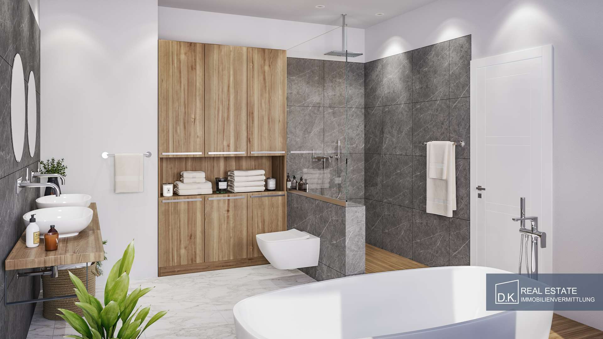 Badezimmer Einrichtungsbeispiel (Nach Grundrissoptimierung)