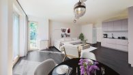 Bezugsfrei! Traumhafte Maisonette-Wohnung mit Französischem Balkon am Langen See - Staging Wohnküche