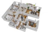Wohntraum in Westend - Vermietete 5-Zimmer-Eigentumswohnung mit Terrasse - 3D Grundriss
