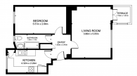 Charmante Zwei-Zimmer-Wohnung mit Balkon in begehrter Schöneberg-Lage nahe U-Bhf Innsbrucker Platz - Grundriss